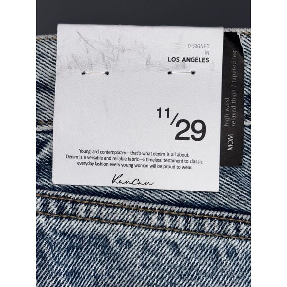 Kancan high waisted relaxed thigh tapered leg mom jeans distressed size 11 new - Picture 13 of 14
